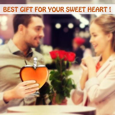 1P Crystal Glass Whiskey Decanter Heart Shape Modeling Craft Wine Whiskey Bottle Glassware Drink Pourer For Bourbon Vodka Brandy Cognac -Clear Airtigh
