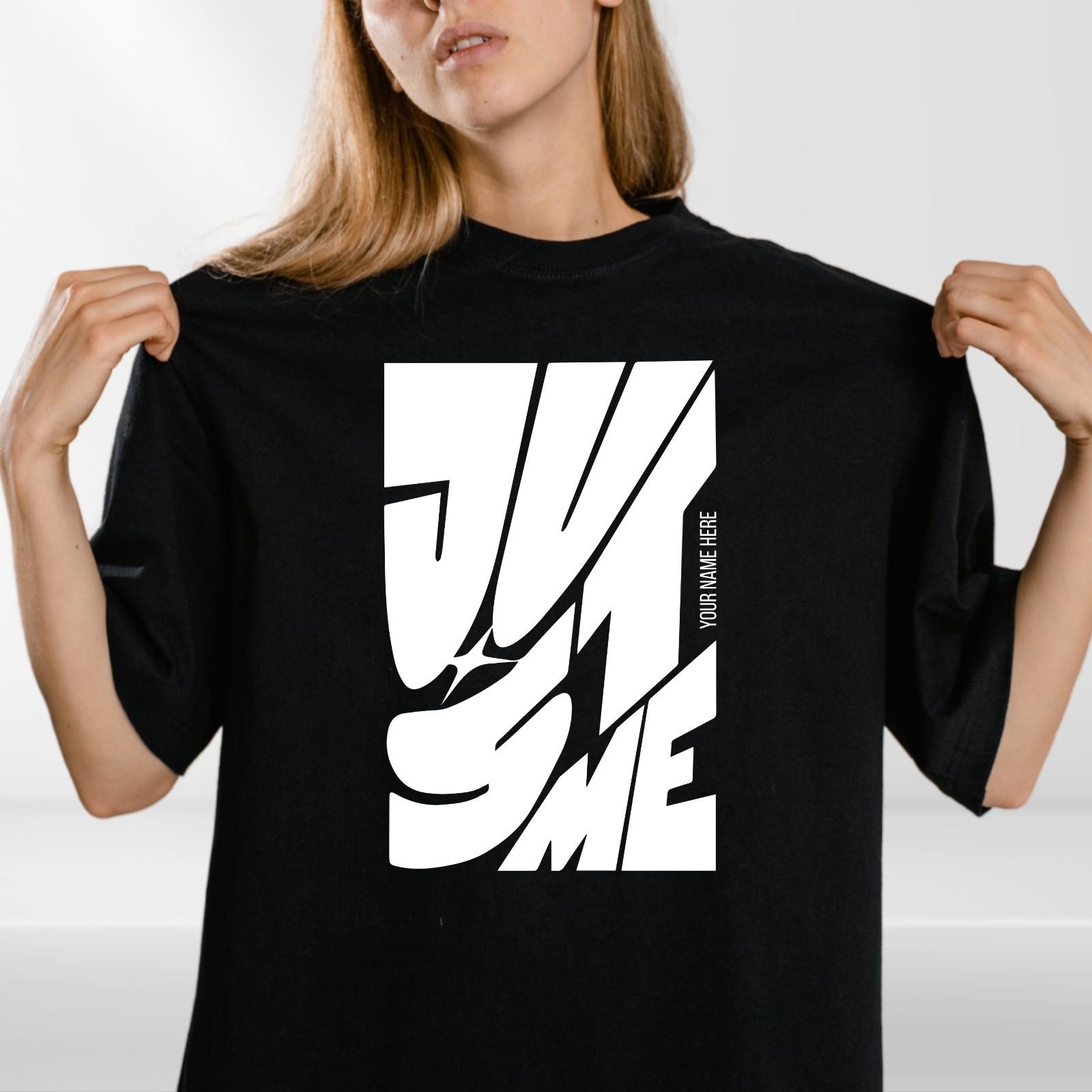 Custom Just Me T-Shirt Mens Womens Tees Top – Personalized Bold Graphic Tee, Add Your Name Shirt, 2XL