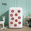 Santa Claus Stickers Christmas Roll Stickers, 8 Festive Patterns Print, Round Holiday Envelope Craft Seals, Decorative Coated Paper for Gift Wrapping