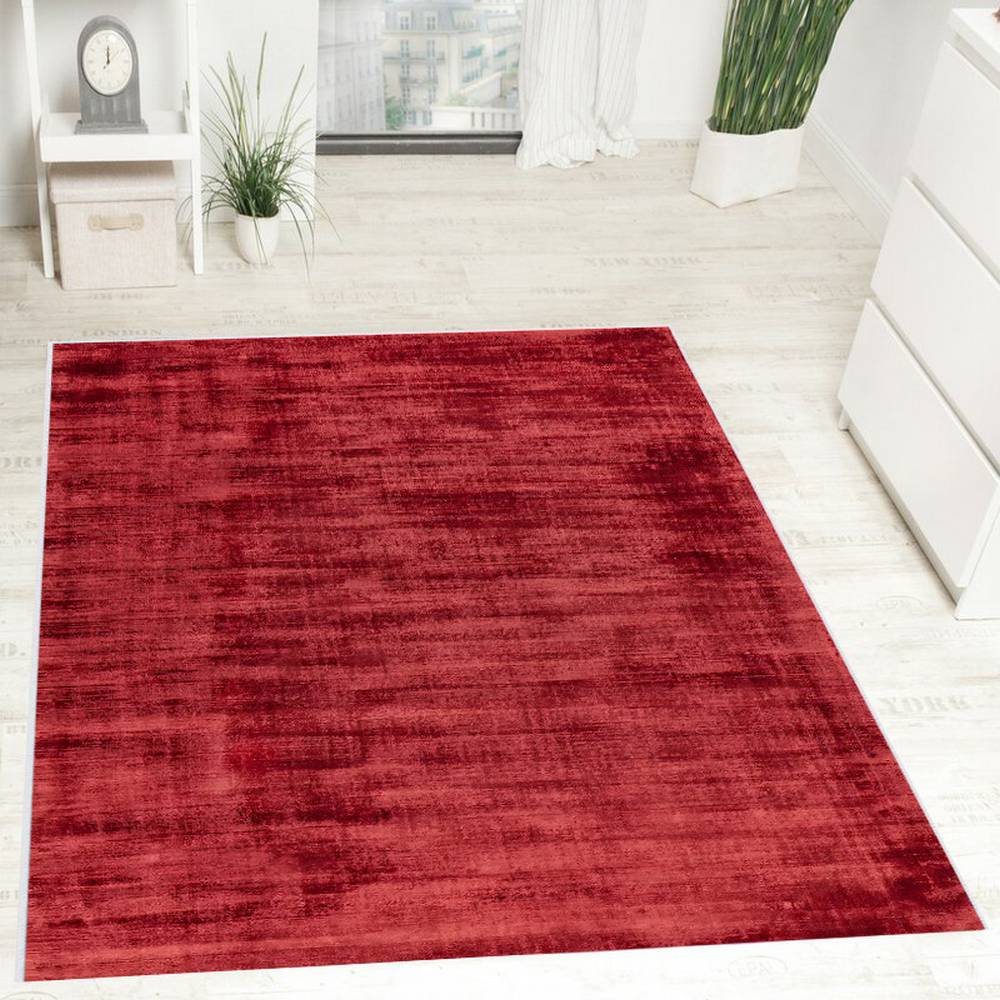 

Домашний моющийся ковер Eliana с принтом LNA1921 50x80 бордовый