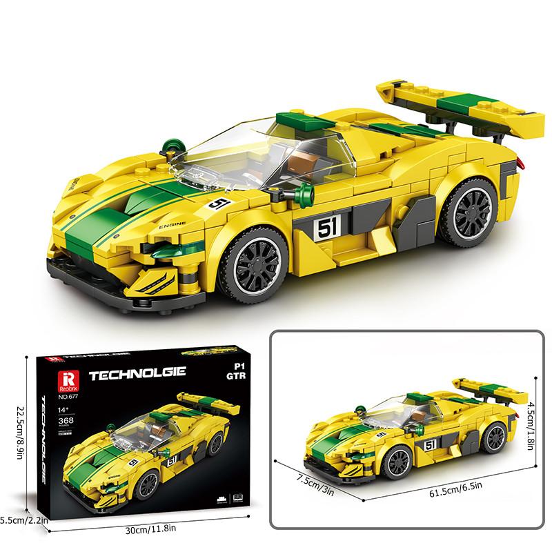 Non-Toxic 368Pcs City Technology Sports Car Building Blocks Moc Famous Racing Supercar Model Vehicle Bricks Children Toys Ideas Birthday Gifts