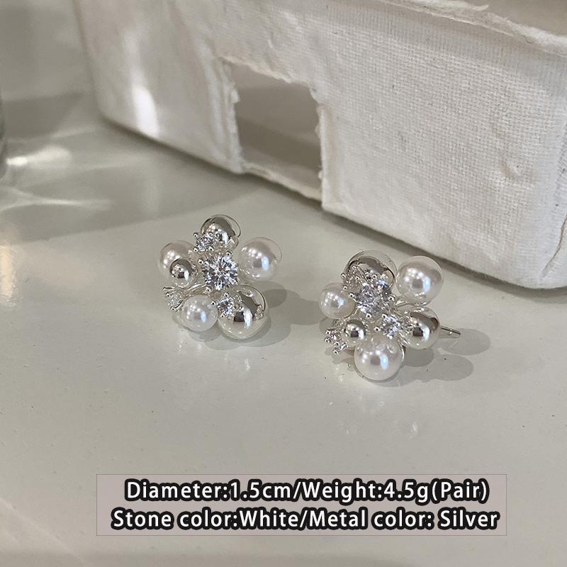 

New Design Zircon Flower Ball Metal Earrings Elegant Accessories For Womens and Girls at Christmas Parties 2026 Fashion Jewelry