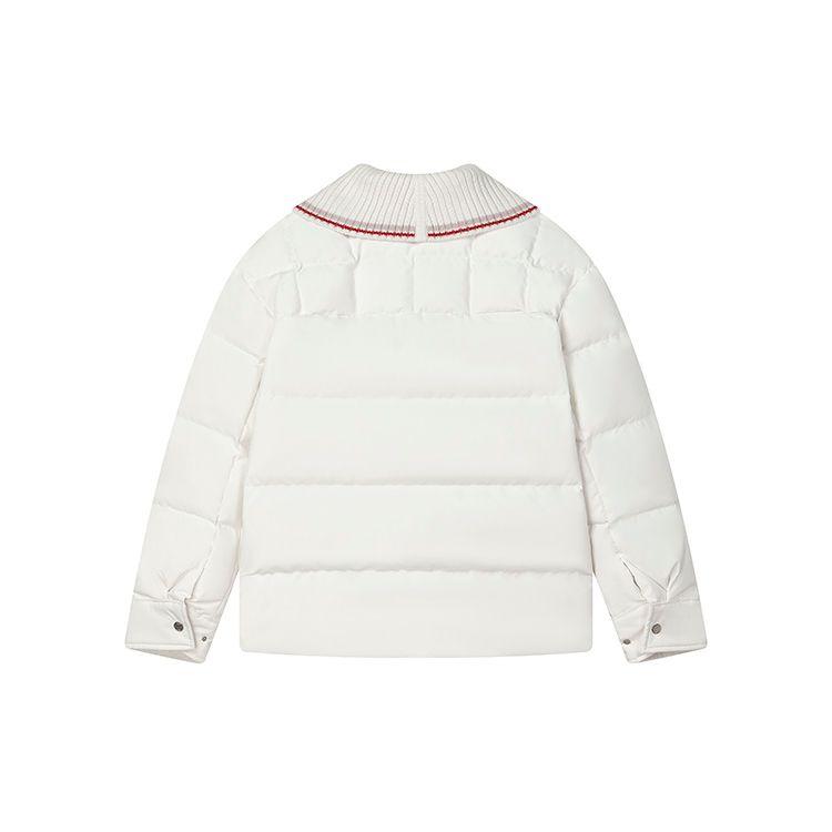 Fila 2023 Winter New Simple Casual Loose Detachable Collar Down Jacket Women Outerwear Steam-White F11W341915F-IV