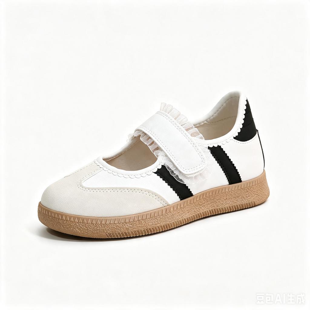 Women's Casual Retro with Lace and Hook and Loop Closure, Comfortable Soft for Everyday Wear