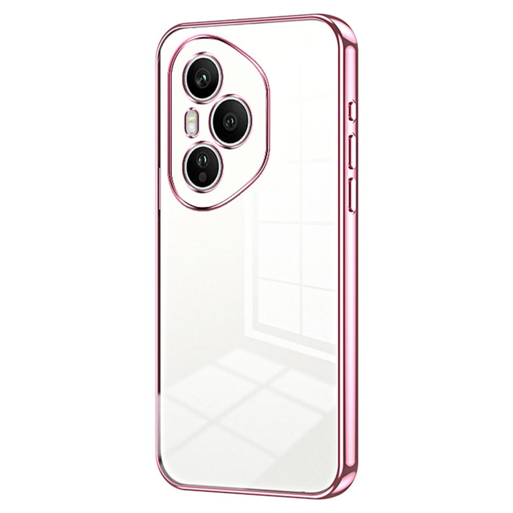 

Для Honor 400 Pro 5G (Глобальный) Чехол Гальванизированная рамка Мягкий ТПУ Чехол для телефона Pink