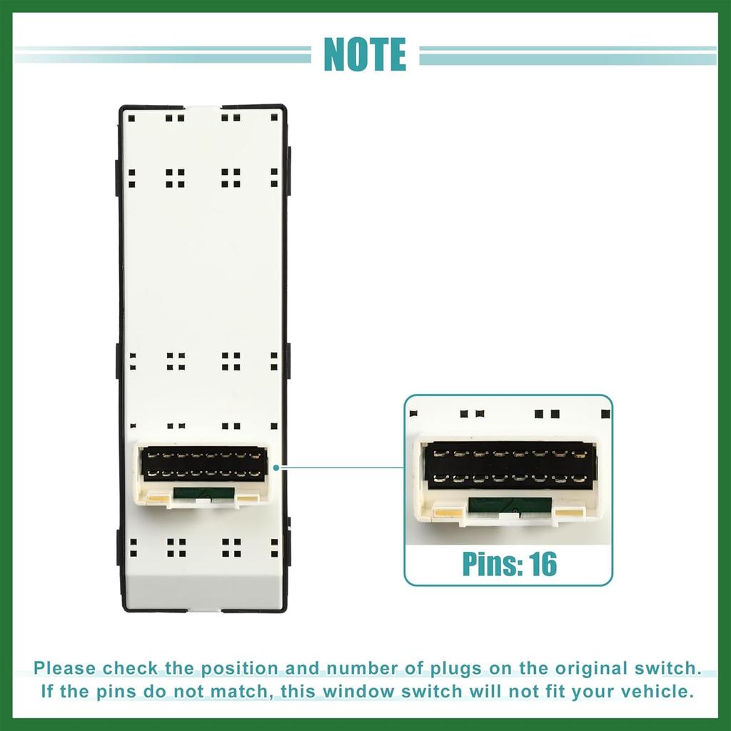 Motoforti Power Window Switch Window Control Switch Fit for Hyundai Elantra Move 2012-2016 with Removal Tool - Pack of 1 Long-Lasting
