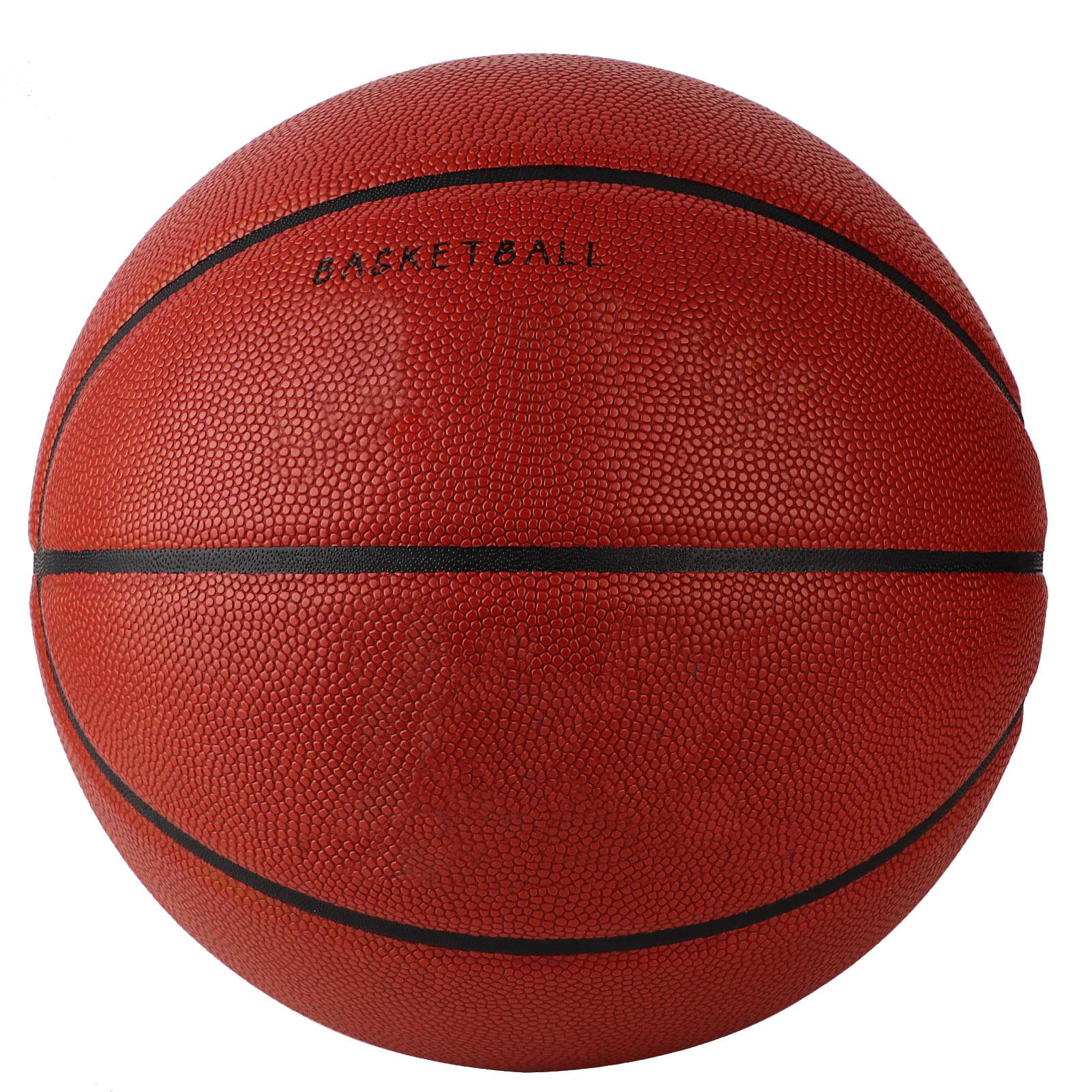 Basketball Red Paste PU Leather Outdoor Indoor Exercise Ball Sports Supplies Size 7