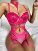 Sexy Lace Bodysuit with Soft Steel Ring Large Size Intimate Underwear Set for Private Occasions