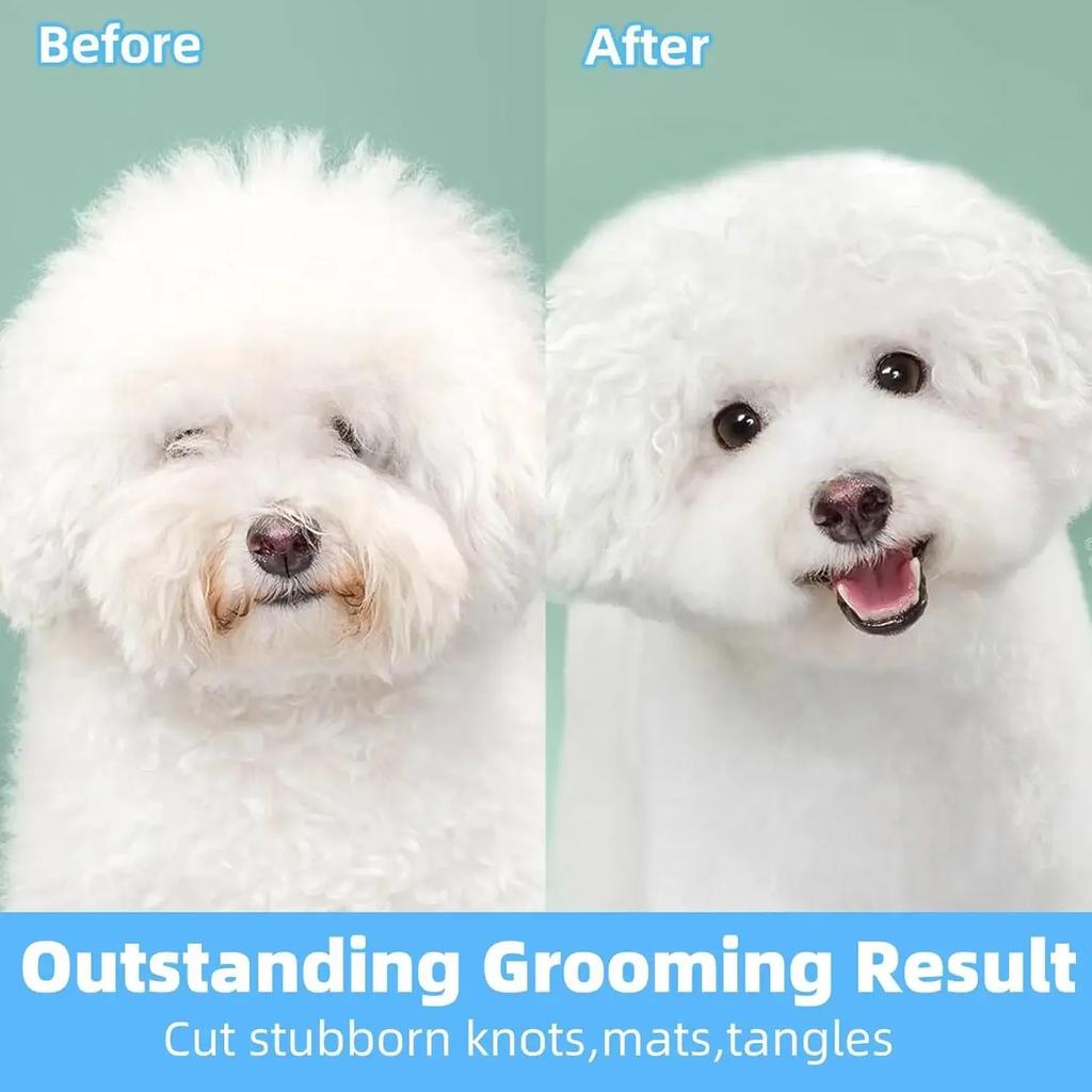 Pet Grooming Brush Stainless Steel Double-Sided Dog Hair Removal Brush Cat Hair Removal Comb Multi-Function Pet Grooming Tool