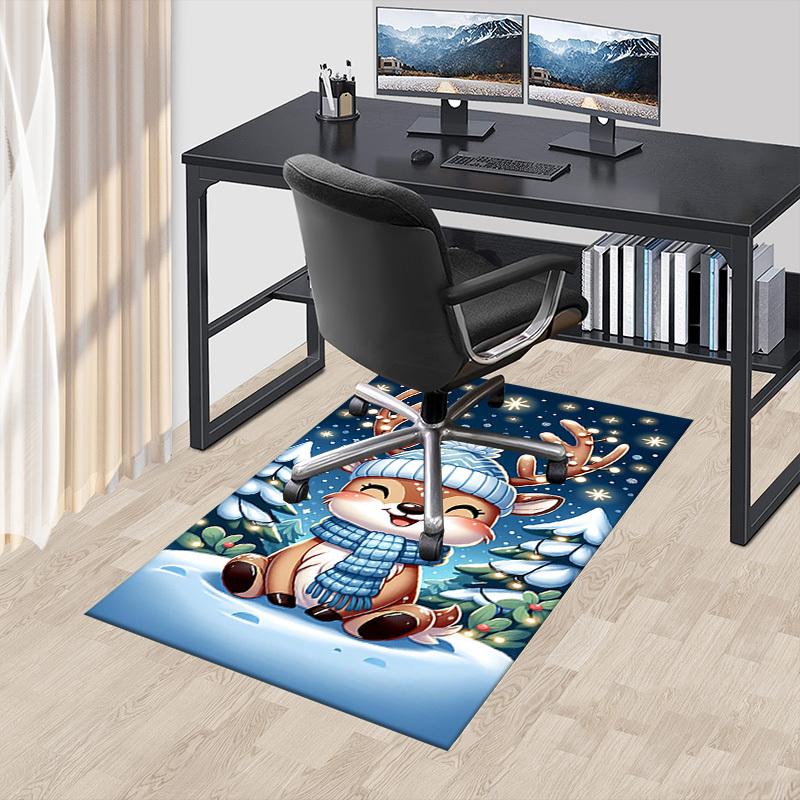 1PC reindeer snowscape Extra Large Non Slip Floor carpet, Office, family, Studio   Large Area Rug Indoor Rugs, Bold Statement Piece