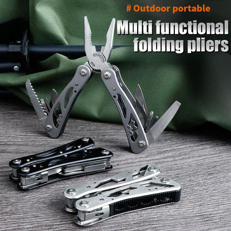 Camping Gear Outdoor Survival Stainless Steel 9 In 1 Portable Multi Tool Plier Camping Accessories Portable