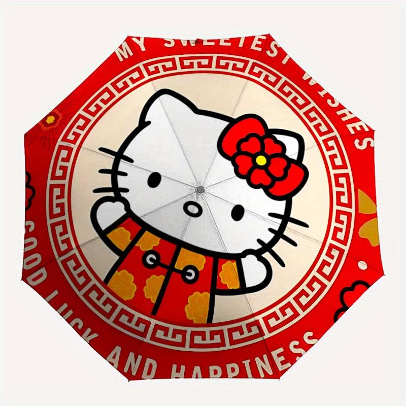 

1pc Hello Kitty Automatic Umbrella 8-Bone Design Compact Gear for Outdoor Travel, Perfect Gift for Friends or Family yy280828116