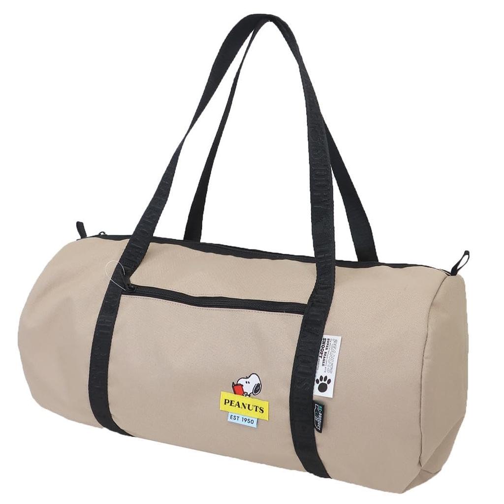 Snoopy Peanuts Roll Boston Boston Bag Water Repellent Large Capacity 24L Shoulder Bag Snoopy0462 Beige [Marimo Craft] Women's (SPZ-3755)