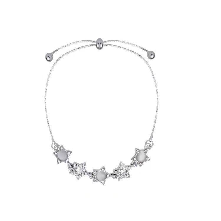 Elegant Cat's Eye Stone Star Bracelet: Luxurious Women's Jewelry with Exquisite Design – Perfect for Best Friends