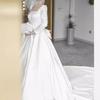 Long-sleeved Mori Main Wedding Dress 1011 New Bride Simple Temperament Trailing Court Style Simple Korean Satin Wedding Dress