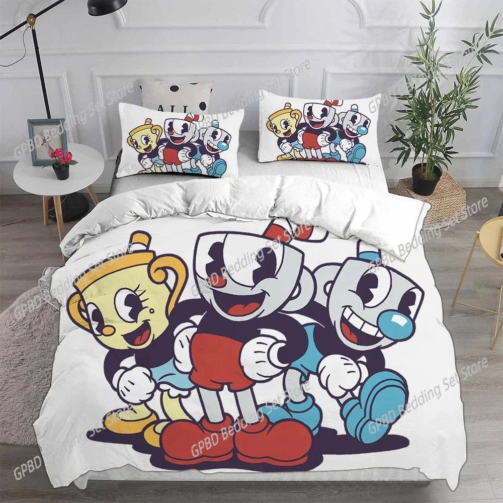 New Home Textiles Cartoon Cuphead Bedding Set Bedroom Soft Modern Bedspreads Comefortable Duvet Cover Quilt Cover And Pillowcase