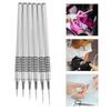 Spazzolino per Pulizia Unghie Stile Giapponese Set Pennelli per Nail Art per Manicure 3 Pezzi