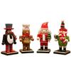 New Christmas Nutcracker Wooden Crafts Santa Claus Cake Maker Showcase Study Living Room Decoration Festival Decoration