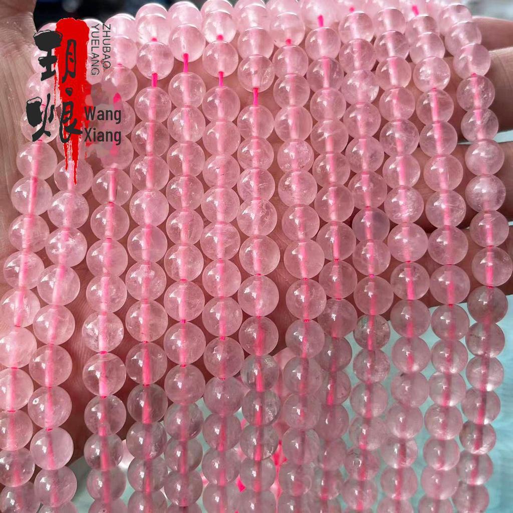 Hibiscus Pink Crystal Round Beads for DIY Jewelry Accessories