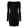 Guess Womens/Ladies Ribbed Square Neck Slim Long-Sleeved Mini Dress