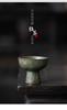 Luxury Ceramic Teacup Old Rock Mud Bronze Glaze Silver Gilding Unique Chinese Tea Cup High Foot Design Home Decor Tea Set