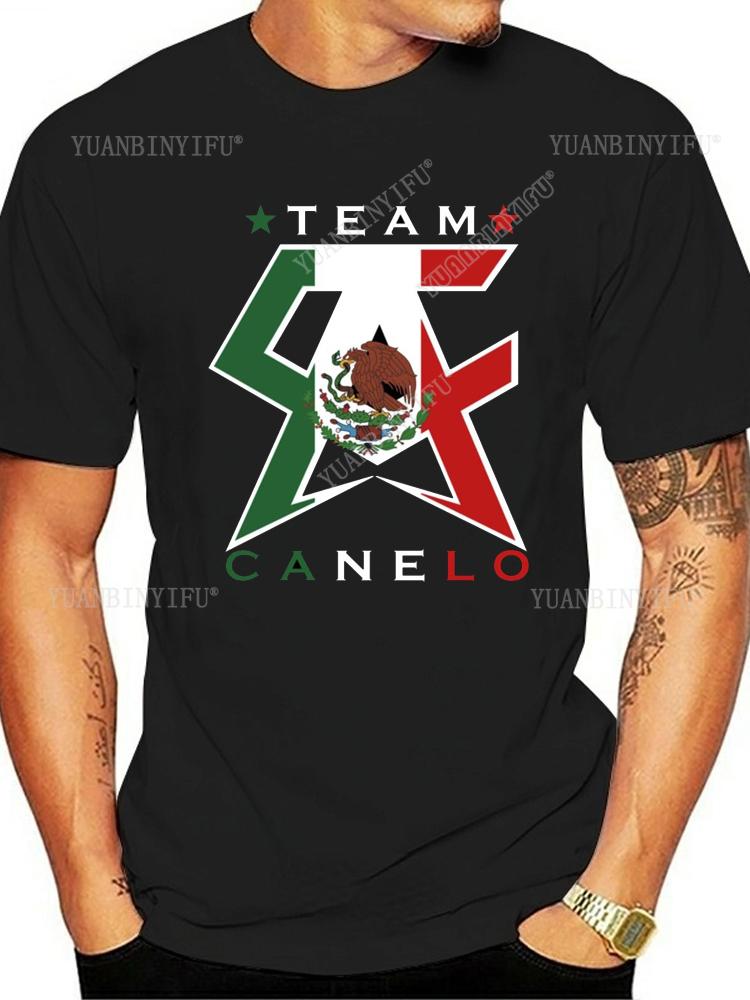 New Arrival  Classic Fashion Canelo Alvarez Boxinge Mexican Flag T-shirt  Casual  Short Sleeve O-neck Unisex Shirt Hot Product