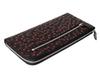 Inden Zipper Long Wallet 2305 Billfold K Black Deerskin X Red Lacquer Dragonfly Pattern X X Zipper Slim Long Wallet [Inden-ya] 9.5cm 20.5cm 2.1cm