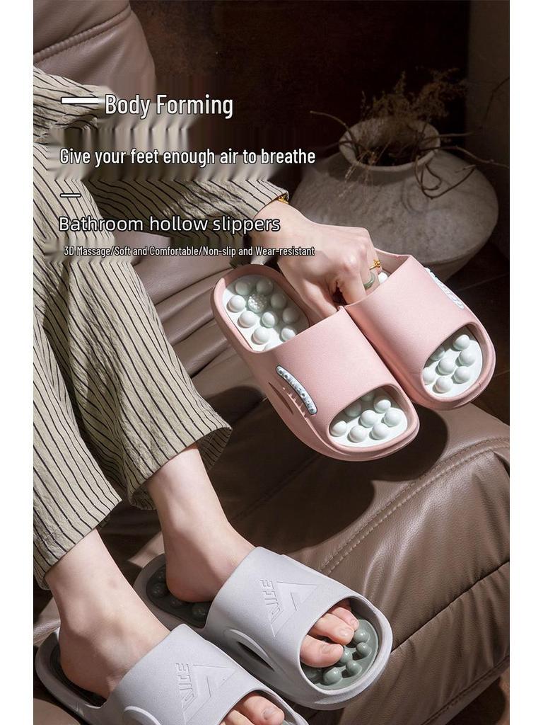 2025 Unisex Protiskluzové Masážní Pantofle s Akupresurními Body pro Domácí Použití a do Sprchy