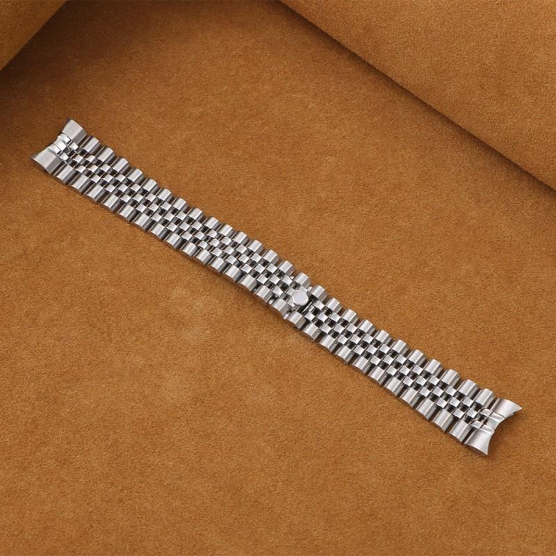 Luxusný pevný nerezový remienok pre Rolex pre náramok Jubilee 13 mm 17 mm 20 mm 21 mm zakrivený koniec kovové náramkové príslušenstvo