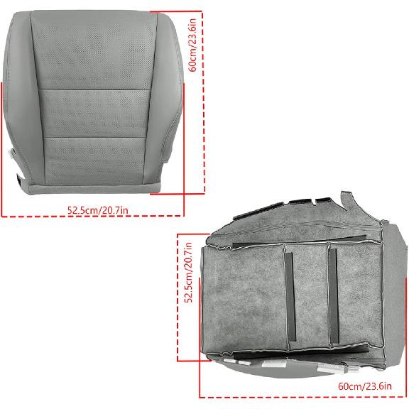 Seat Cover Grey Driver Bottom Replacement for 2007-2012