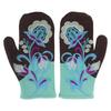 Winter Thermal Warm Cold Weather Full Finger Gloves Women Floral Embroidery Windproof Skiing Riding Breathable Mittens
