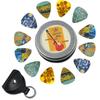 Jasenna Guitar Stylish Plectrums for Bass and Stringed Made of Plastic with Storage and Thick Picks, 12-Pack, Instruments, Case, Non-Slip,