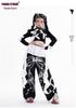 Ținută de Dans Jazz pentru Copii: Set Tricou cu Mânecă Lungă și Pantaloni cu Fundă Dulce și Cool pentru Spectacole pe Stradă
