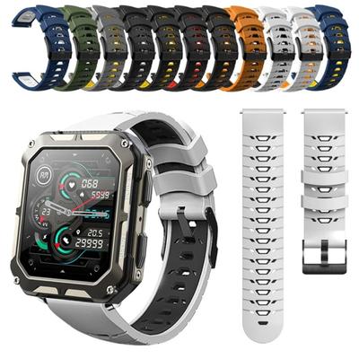 22mm Silicone Watchband Fashion Watch Band Universal Smart Watch Strap for C20 Pro