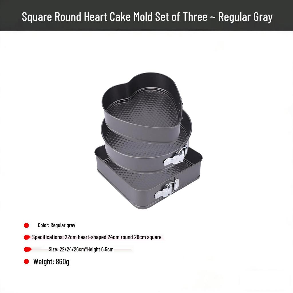 Chiffon Cake Mold Set - Household Removable Bottom, Non-Stick, High Temp Resistant, Easy Demolding Baking Pans.
