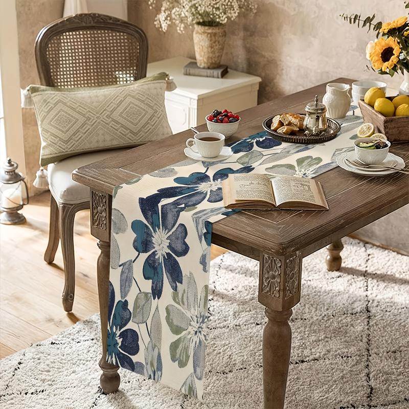 Mexican Style Floral Pattern Table Runner, Ethnic Dining Table Decor Cloth Women's clothing