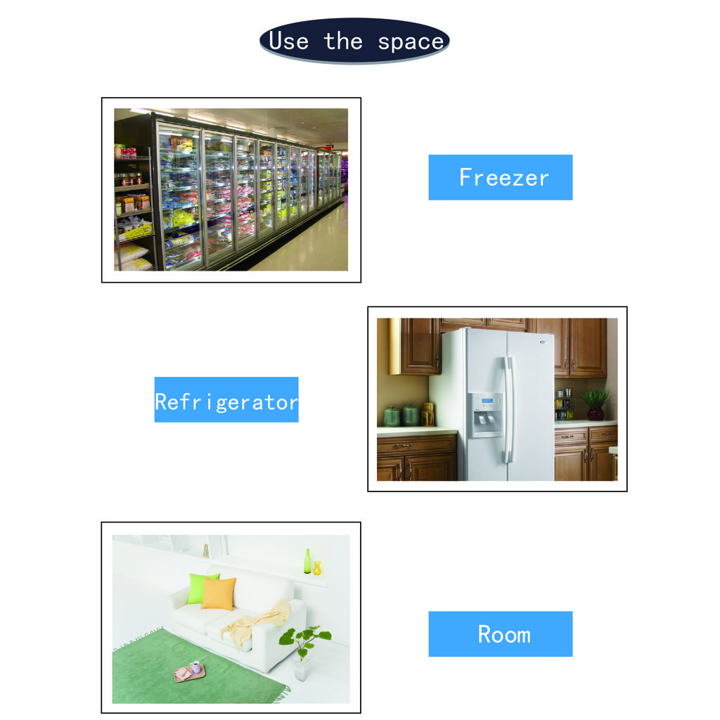 Thermometer Digital Refrigerator, Freezer, Freezer Magnetic Thermometer with Alarm Clock