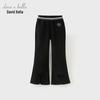 DAVE & BELLA Girls' Black Knit Flared Trousers
