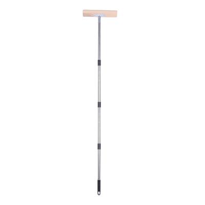 Heavy Duty Stainless Steel Wire Scrub Brush with   Handle Moss Remover Wire Broom Outdoor Floor Scrub Brush for Patio Deck Garden Garage