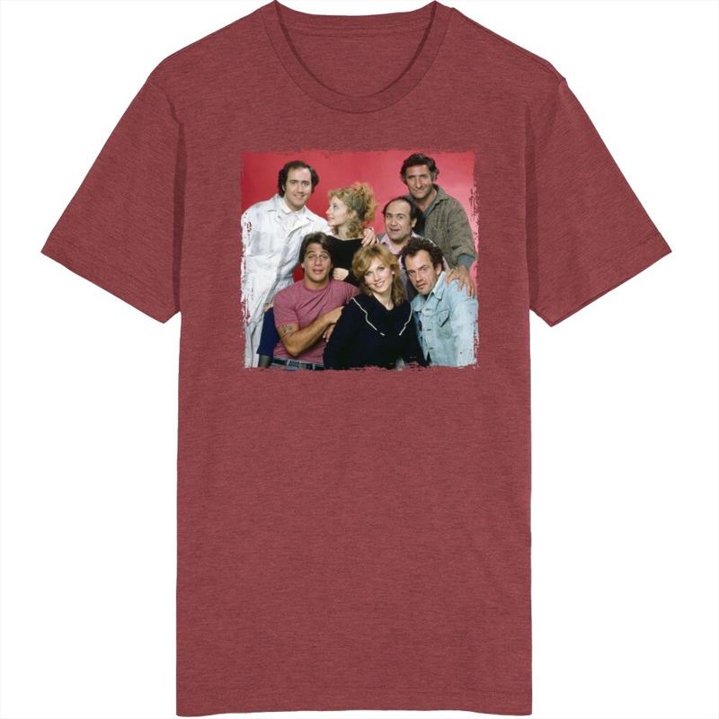 Taxi Cast Photo 70s 80s Tv Show Fan T Shirt S разноцветный