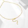 KN4093  Jewelry 925 Sterling Silver Gold Plated Y Bezel Lariat Bead Chain Natural Freshwater Pearl Necklace
