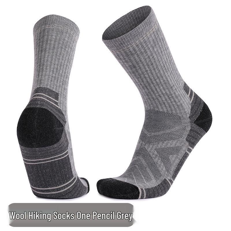 Men's & Women's Merino Wool Hiking Socks - Thick, Warm, Sweat-Absorbent, Breathable, Terry Loop Pile for Mountaineering and Sports