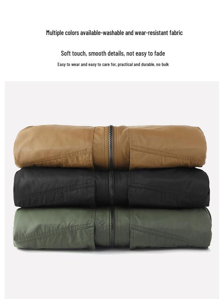 Men's Winter Warm Cotton Jacket with Detachable Fur Collar
