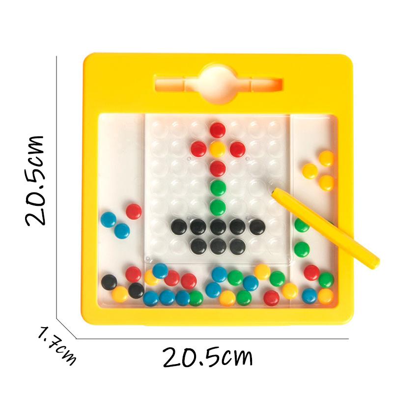 Colorful Magnet Beads Fine Motor Training Jigsaw Game Earlying Educational Toys For Children Diy Kid Magnetic Drawing Board