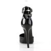 12Cm neue patent leder spitz dünne ferse high heels flach mund doppel schnalle mit modell laufsteg kleid schuhe