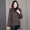 Plus size XL women's short hooded winter new cotton-padded jacket loose warm cotton-padded jacket top