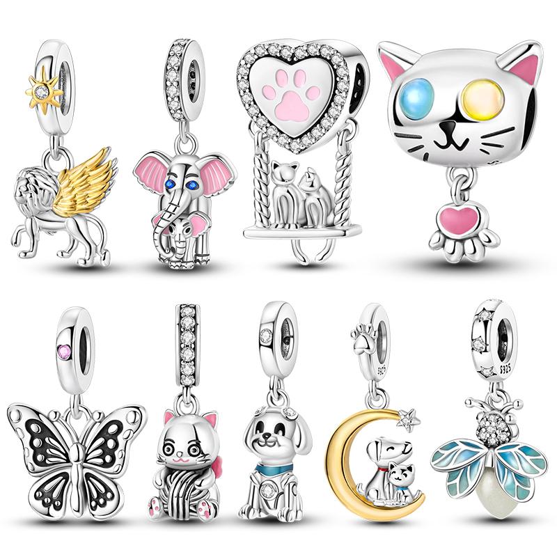 Cute Cartoon Animals Pendant Charm Beads New In Fit Bracelet Bangle Necklace Women Luxury Diy Fine Dangle Bead Jewelry Gift