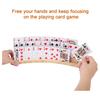 ABWR-2Set Curved Wooden Playing Cards Holder Tray Rack Organizer Solid Card Holder For Bridge Canasta Strategy Card Playing