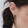 Silver One-Touch Earrings Floret RA26B35A