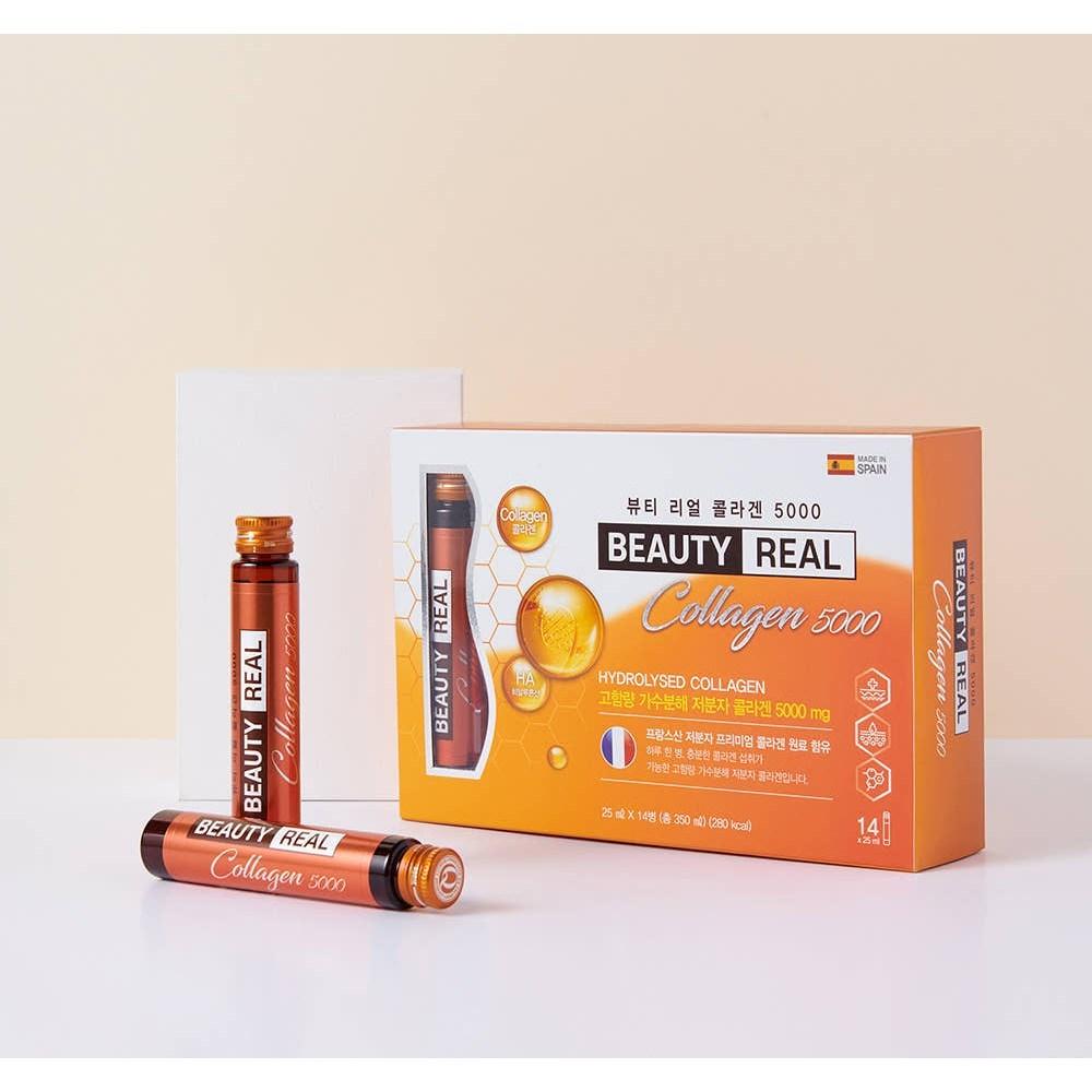 Low Molecular Weight Collagen Peptide 5000mg Drinkable Liquid Biotin French High-Content Hydrolyzed Beauty Real | 14 Bottles 350ml